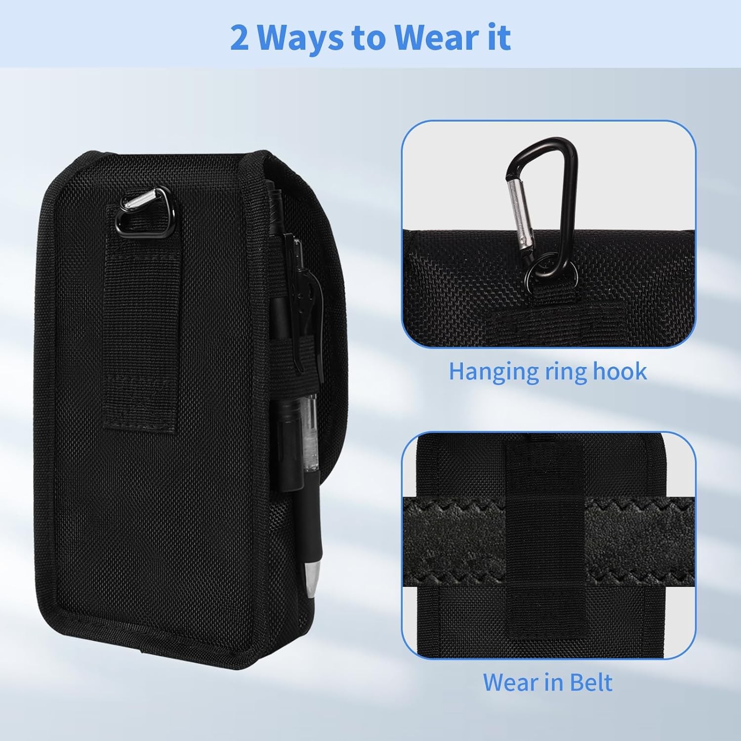 Belt Tool Pouch, Multitool Organizer Electrician Holster Nylon Tactical Pocket