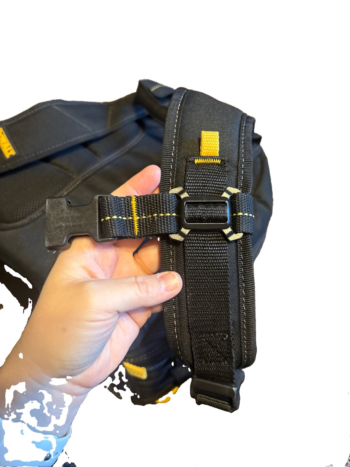 DEWALT DGL523 57 Pocket Lighted Tool Backpack – Black/Yellow