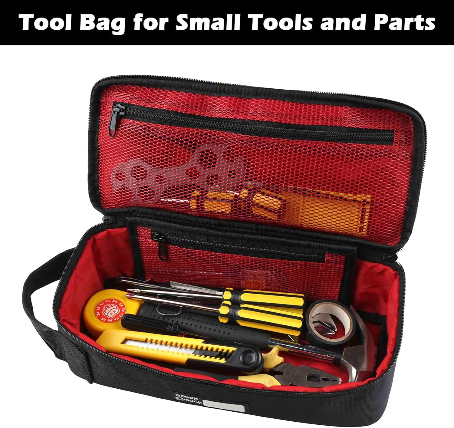 Rough Enough Small Tool Bag Pouch Portable Tool Box Small Parts Organizer with Z