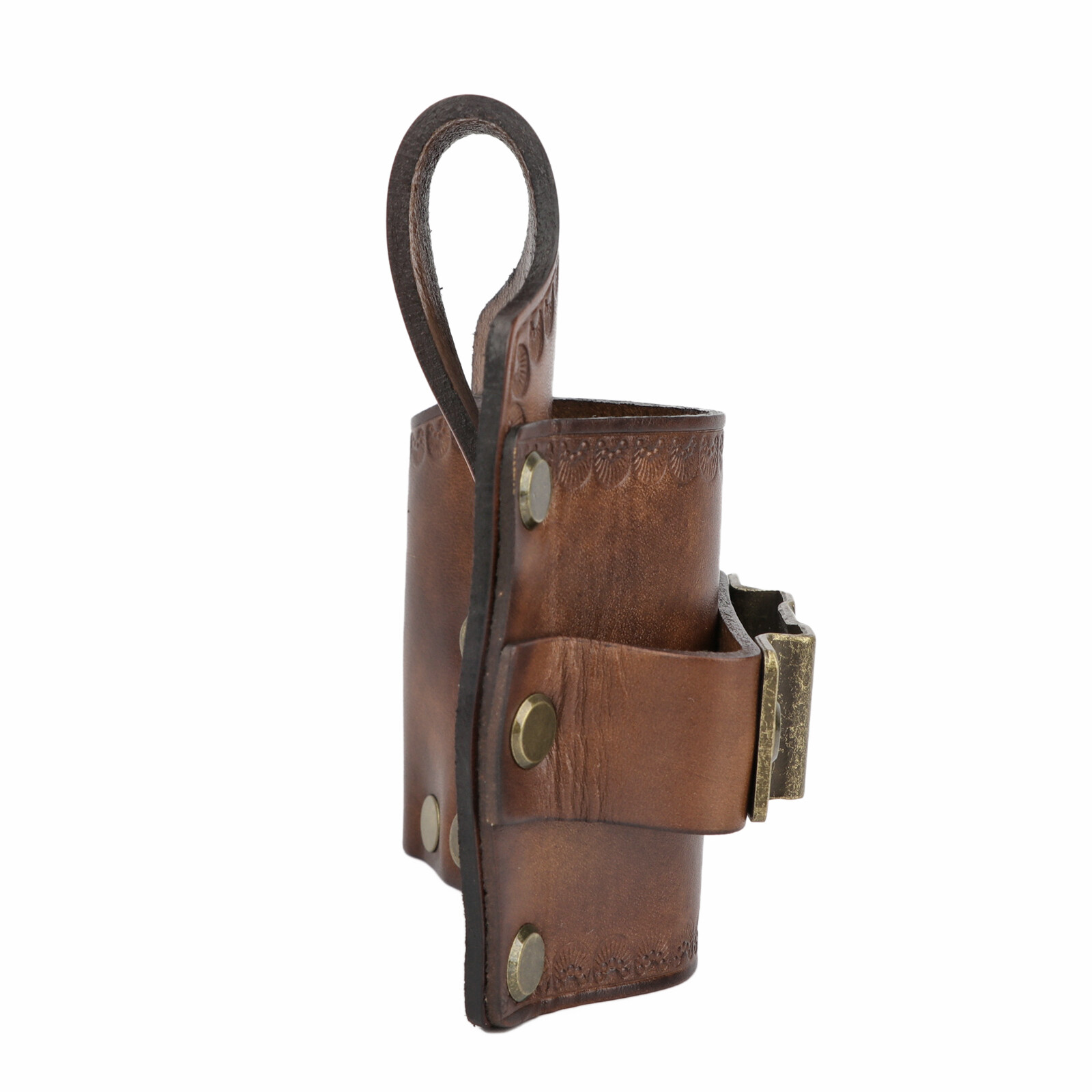 Leather Tool Belt Pouch 3-in-1 Hammer Holder Tape Measure Pencil Holster for EDC
