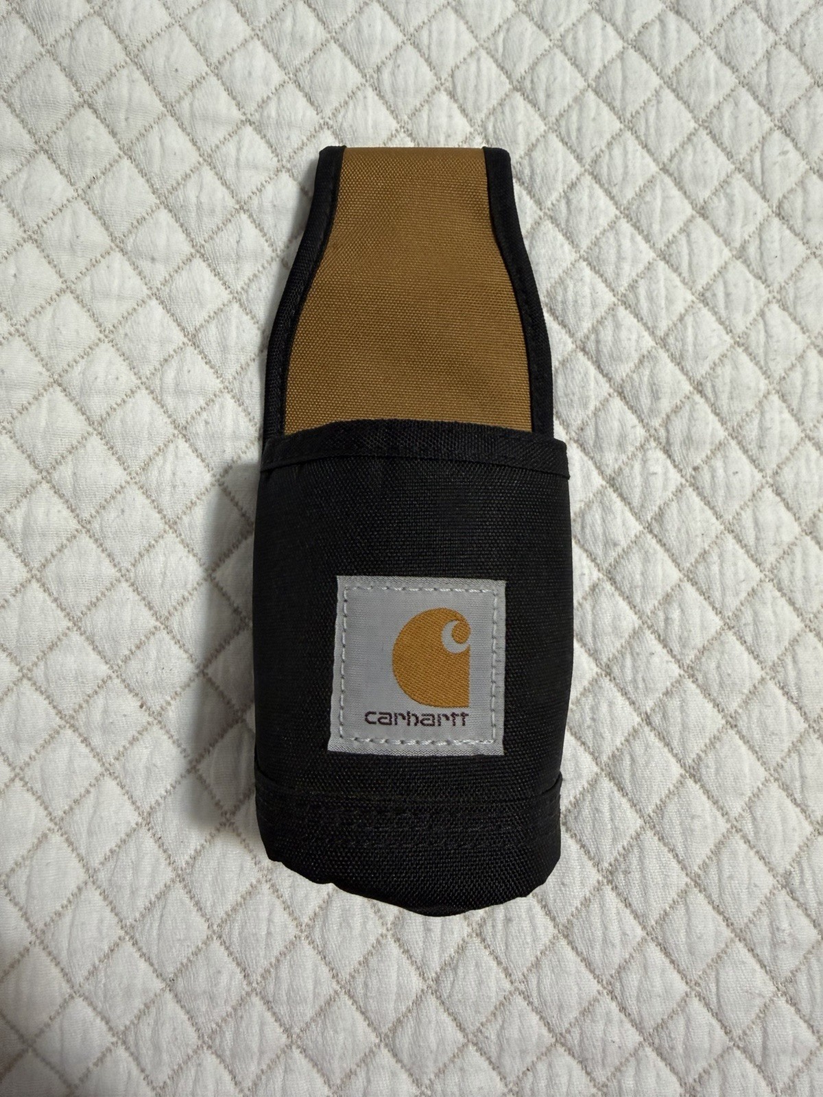 Carhartt Canvas Tool Holster Black Brown Snap Closure 1 Item 3x8in Pouch