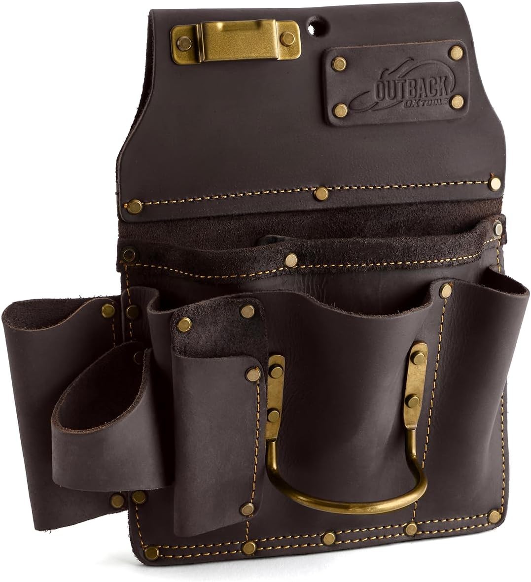 Ox Pro Full Grain Leather Tool Pouches Double Stitching