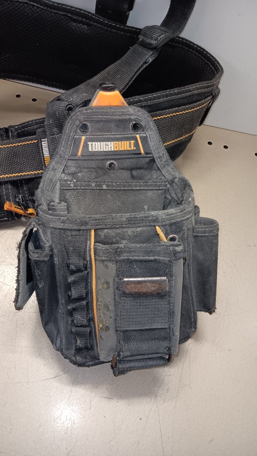 TOUGHBUILT Contractor Tools Pouch Belt and Cliptech Accessories Set 5pc