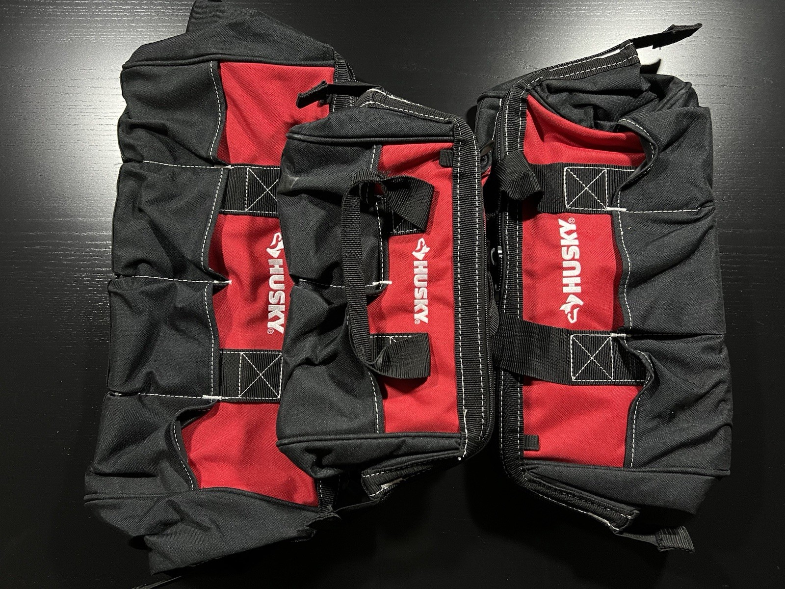 Husky 18 in. 15 in. and 12 in. Tool Bag Combo HD60258A-TH-FD
