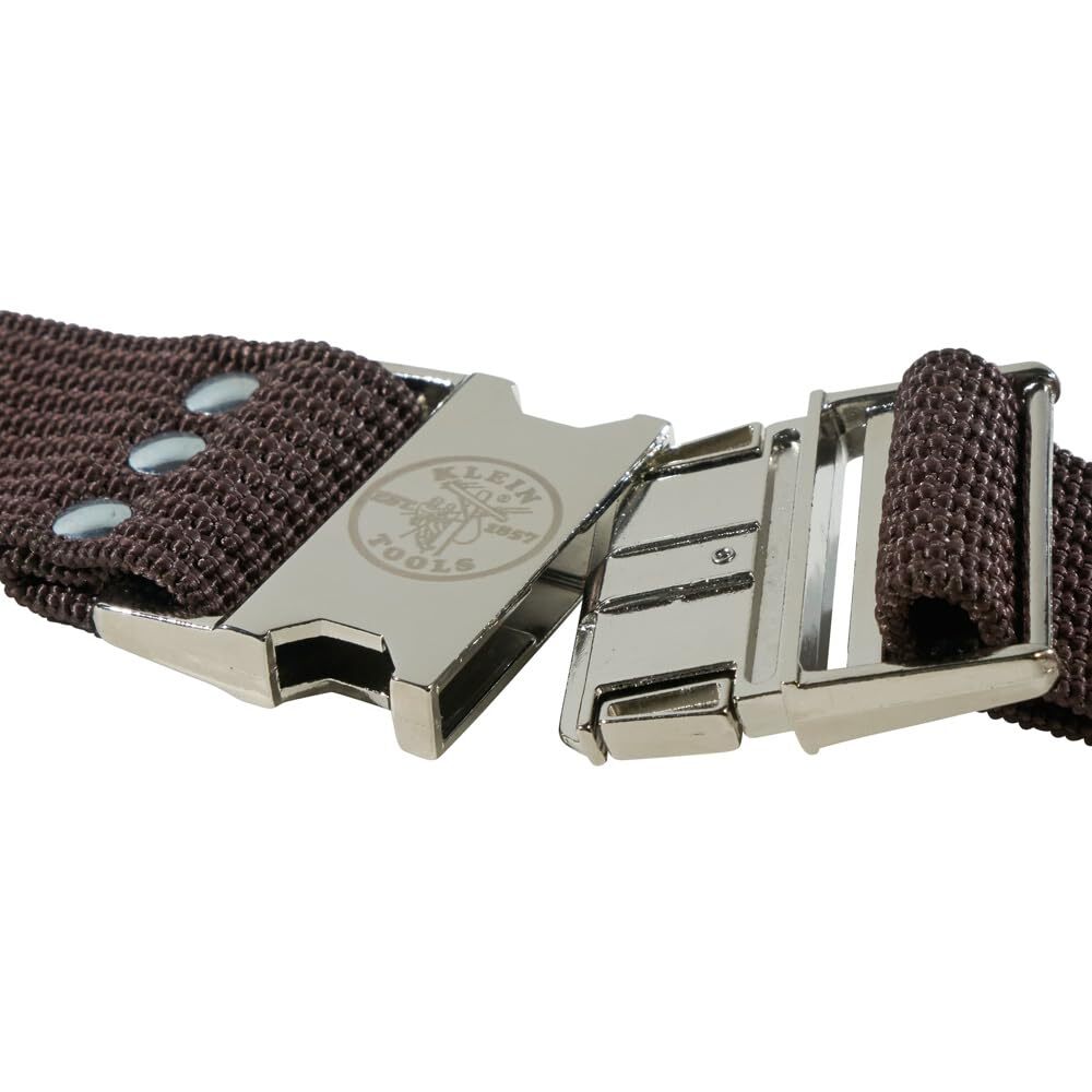 Klein Tools Adjustable Tool Belt Fits Waist Up to 48 Inches Brown Webbing
