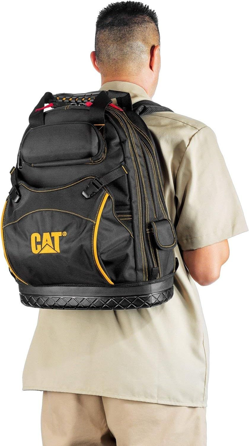 Caterpillar Cat 18″ Pro Tool Backpack, Black 18 in. with 29 Pockets,