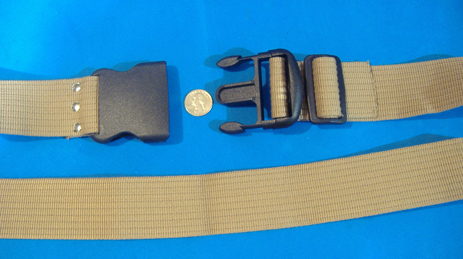 2″ WIDE ADJUSTABLE COTTON WEB STRAP TOOL BELT WITH PLASTIC BUCKLE 44″ LONG