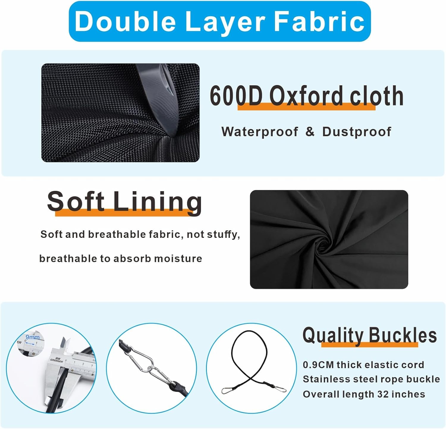 Bucket Truck Cover – Easy to Use, Tear-Resistant, with Elasticated Cord Buckle,