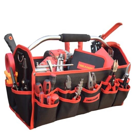 19 Inches Heavy Duty Tool Bag – 25 Pockets – 1680D Fabric Tool – Open Top