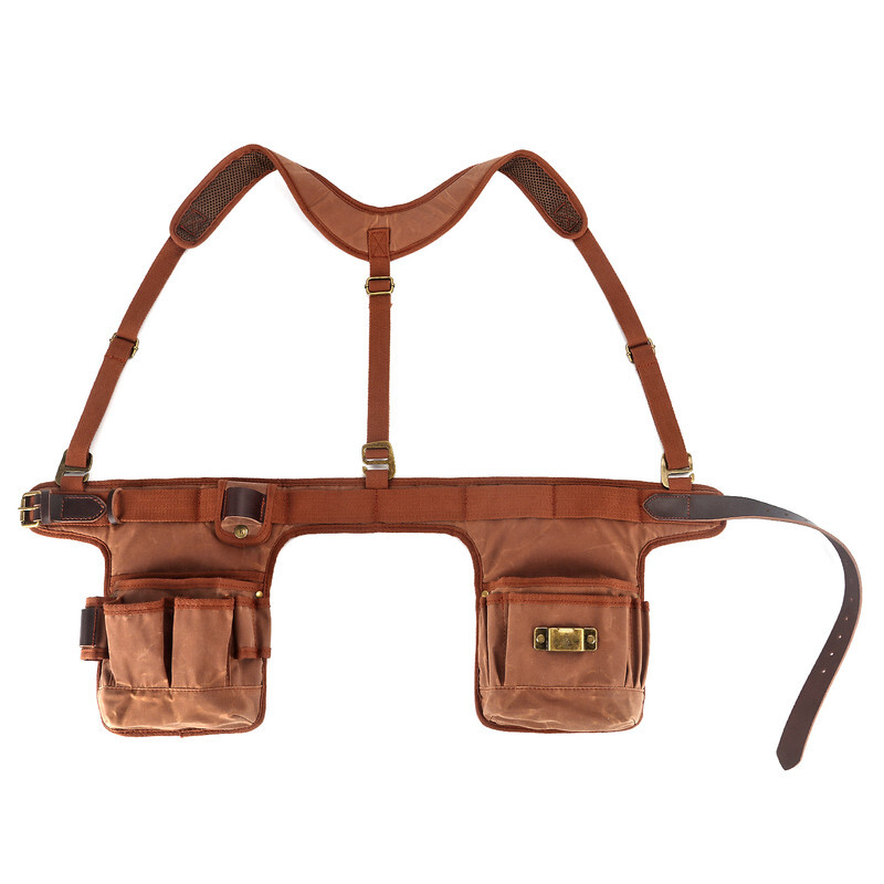 TOURBON Framer Tool Rig Belt Bag Harness Pack Carpenter Bag Drill Pouch Small