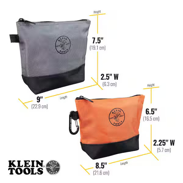 9 in. Stand-Up Zipper Tool Bag (2-Pack)