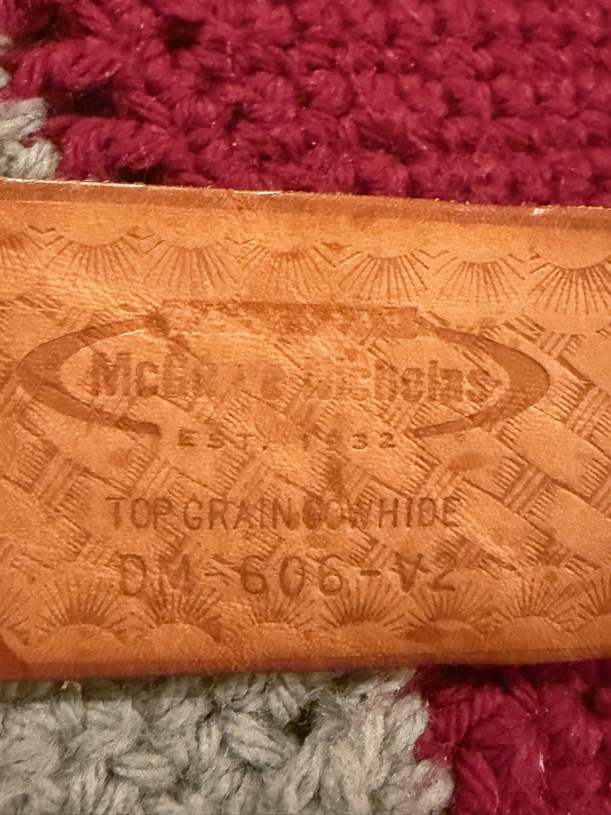 Work Belt McGuire-Nicholas Cowhide Leather With Roller Heavy Duty Buckle 40”
