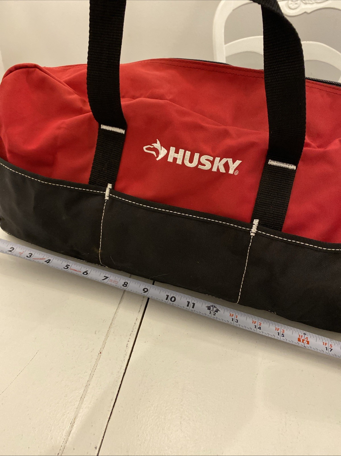Husky Brand Tool Bag Duffle Bag Shoulder Strap Red & Black 18″ x 10″ x 10″