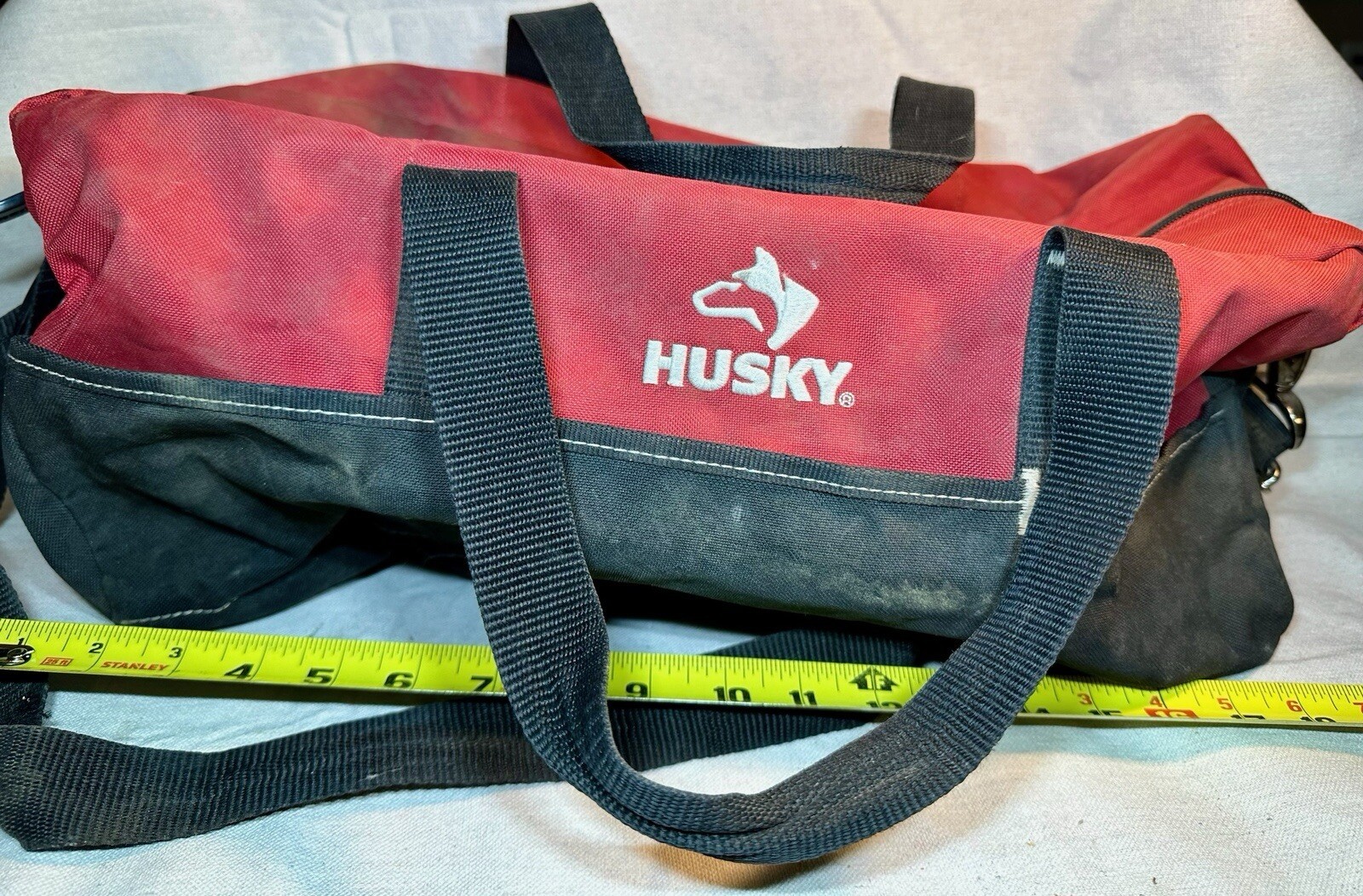 Husky Tote Tool Carry Bag 18″ Long with Zipper Closure 9 pockets (G)