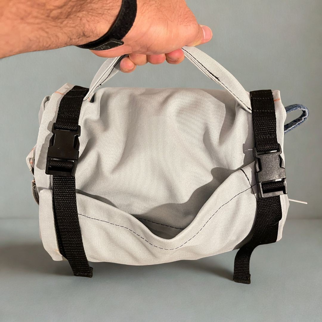 Turkoise Canvas Tool Rolling Bag | Handmade Modular Workshop Organizer