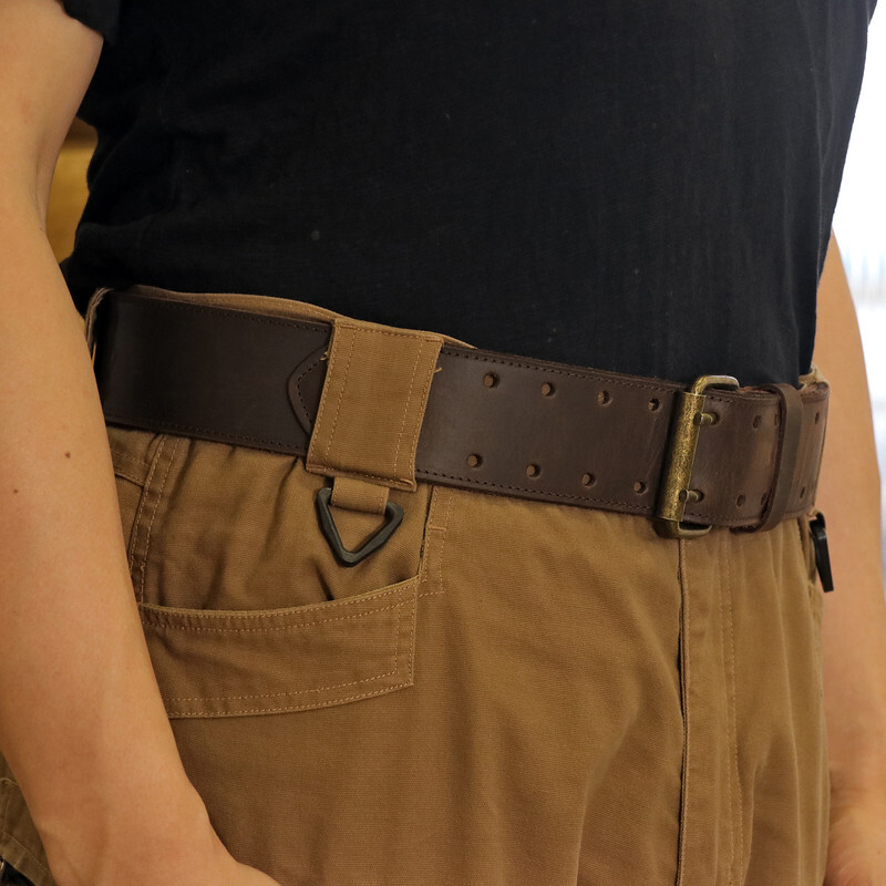 Leather Tools Holster Carry Work Belt 2″ Double Roller Buckle Rig Belt-Xmas Gift