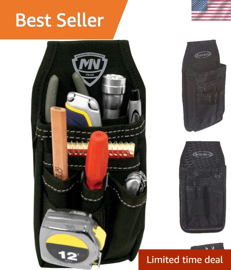 Compact Nylon Tool Holder with 5 Pockets, Perfect for Plumbers & Electricians