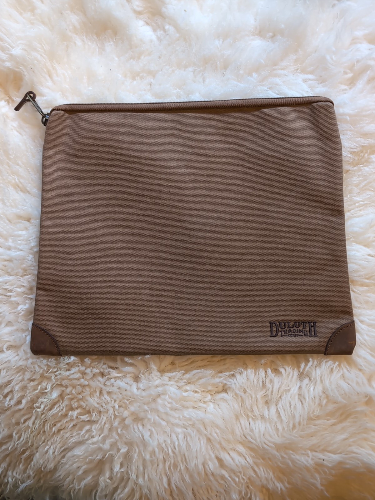 Duluth Trading Fire Hose Large Parts Canvas Zip Pouch/ Bag 13.5 X 11.5