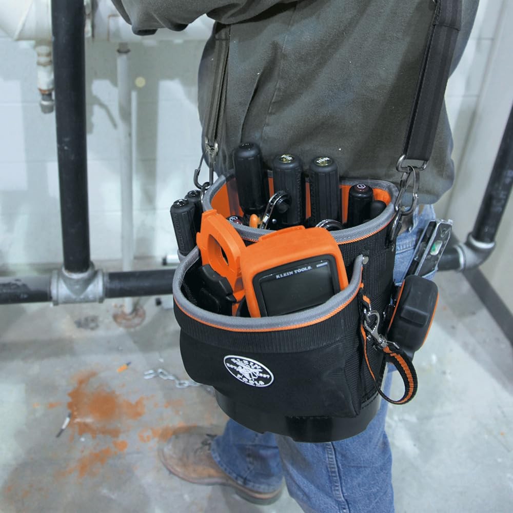 55419SP14 Tool Bag with Shoulder Strap Has 14 Pockets for Tool Storage, Can F…