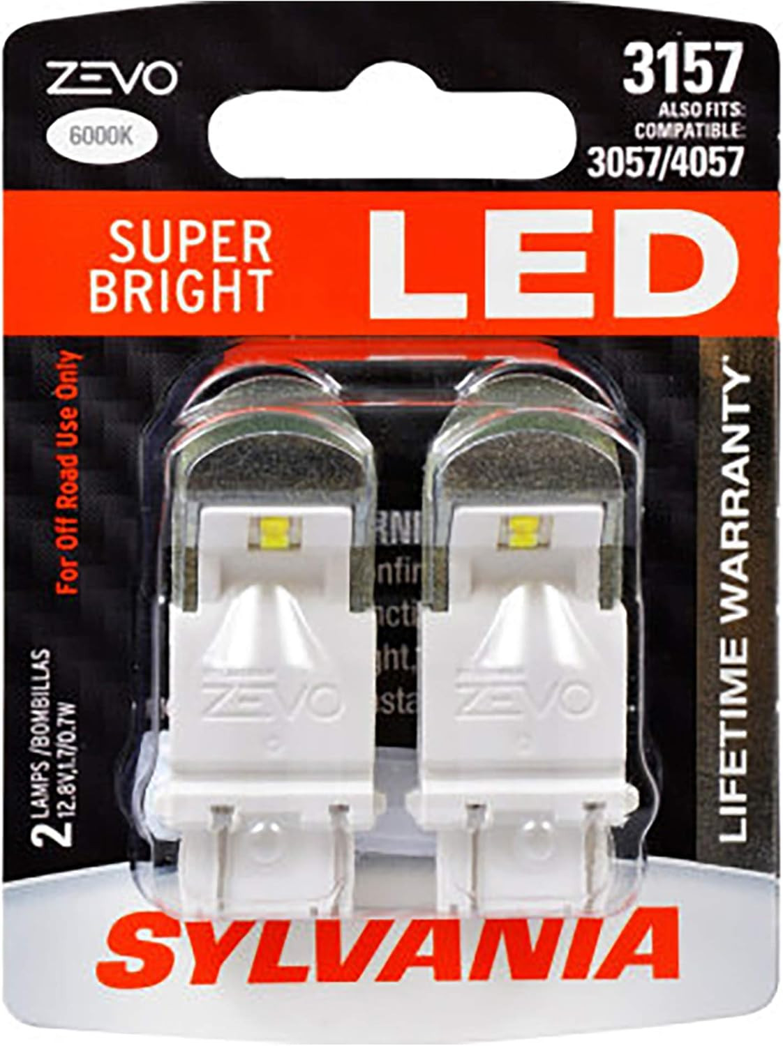 ZEVO 3157 White LED Bulb, (Contains 2 Bulbs)