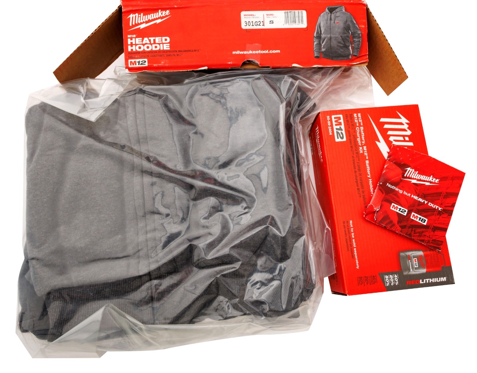 Milwaukee M12 Heated Hoodie Kit Mens S Jacket with Battery & Charger NEW