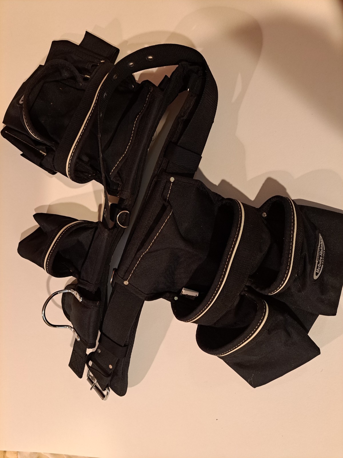 McGuire-Nicholas 5 Pc Black Balastic 13 Pocket Rig Tool Belt Fits Up 50″ Waist
