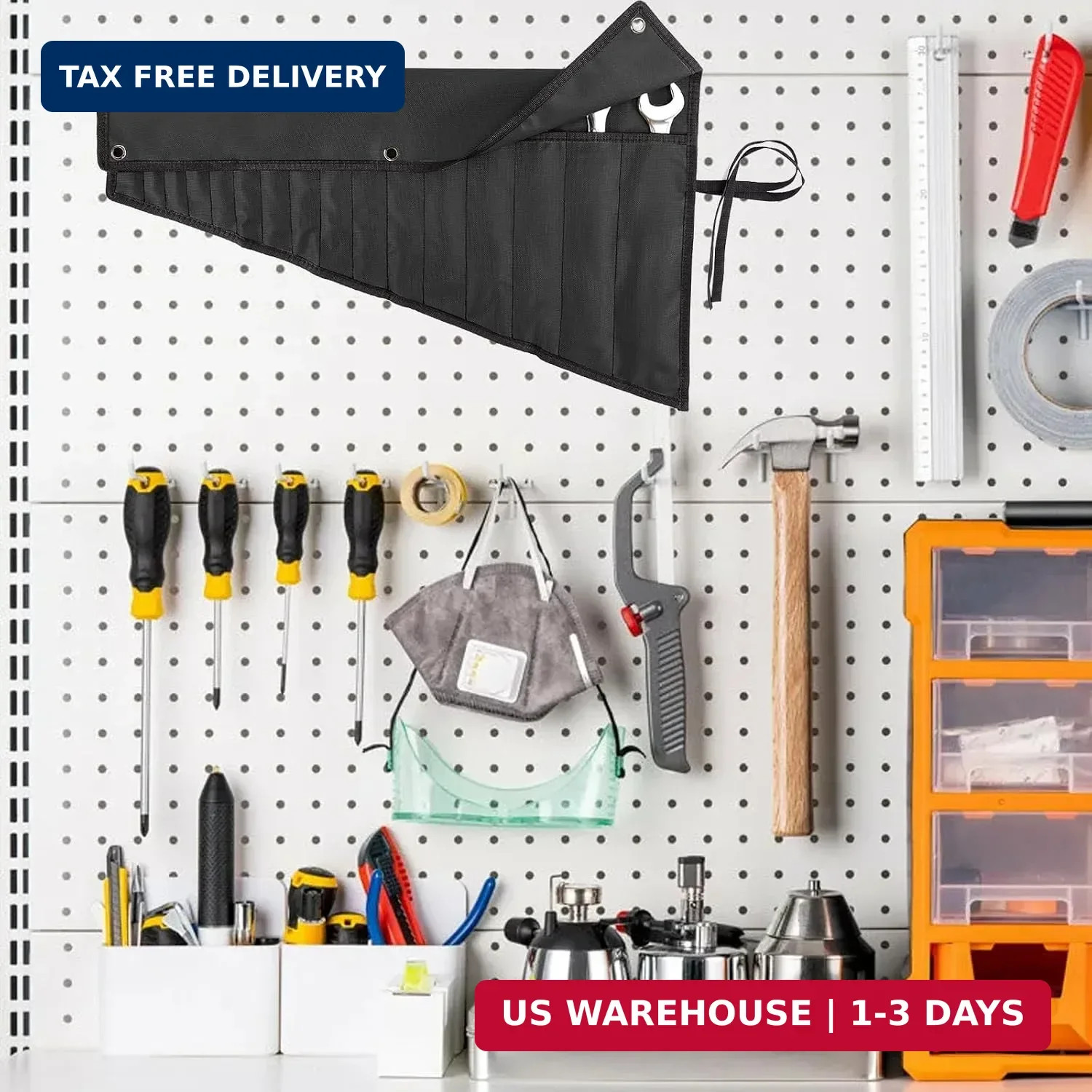 Wrench Organizer,Tool Roll Pouch – 16-Pocket Waterproof Oxford Cloth Wrench Roll