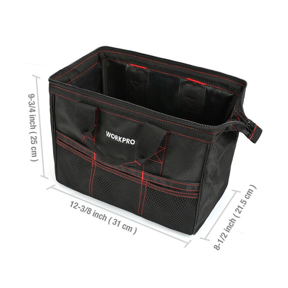 2Pack 13-inch 18-inch Heavy Duty Tool Bag Tool Storage Bag Oxford Wide Mouth Bag
