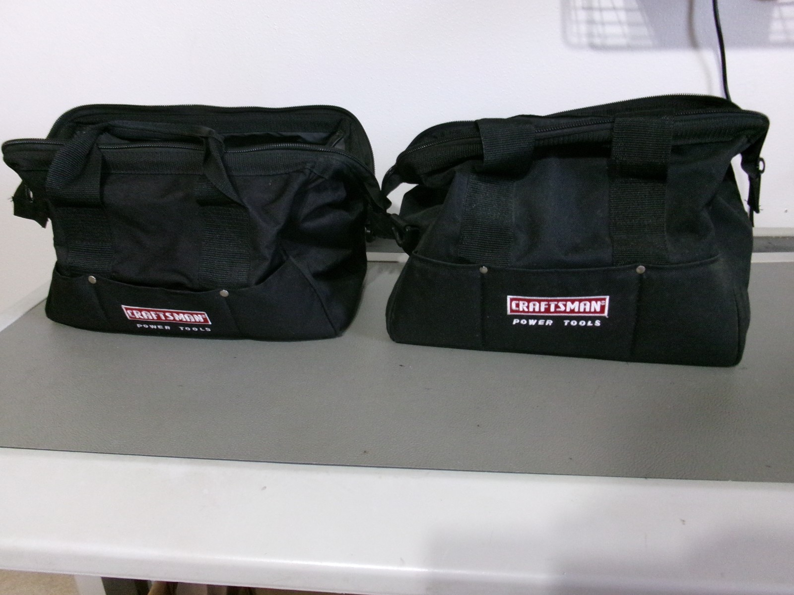 Craftsman Power Tool- Tool Bags-Canvas -Zipper -Black -2 for 1 bid.