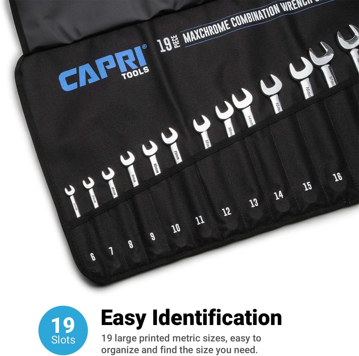 Capri Tools Wrench Roll up Pouch Standard Pockets