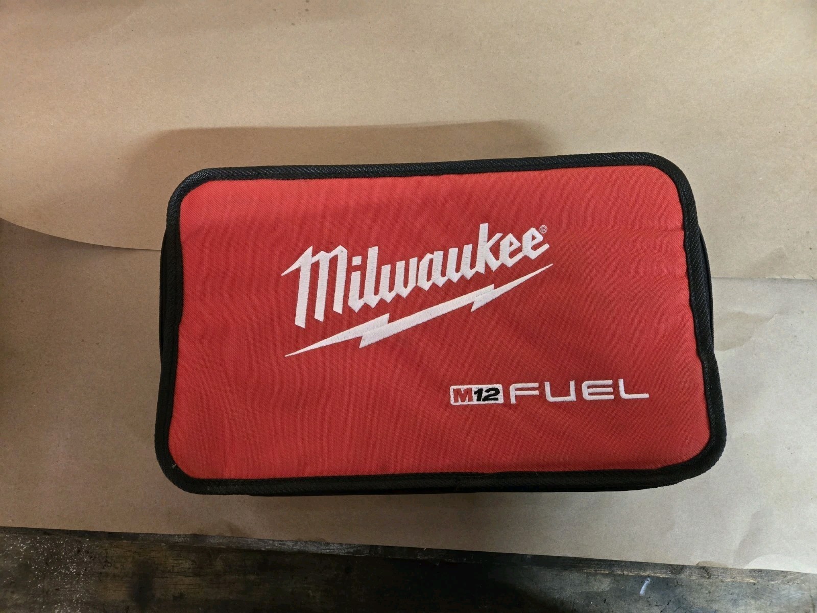 open Box Milwaukee M12 Fuel Soft Case with M12 charger