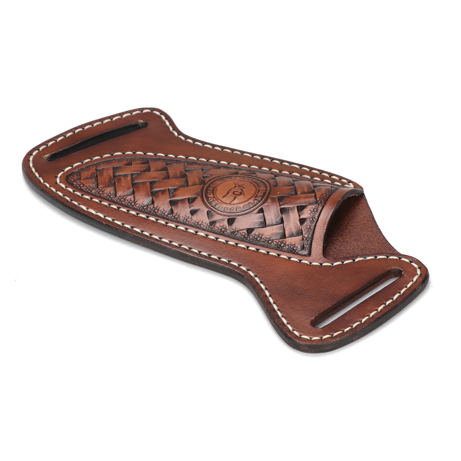 Leather Pancake Design Fixed Blade Knife Sheath Belt Hold Pouch EDC Knives Cover