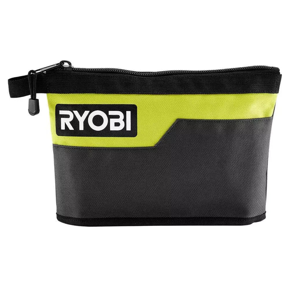 Ryobi Waterproof 12 In. Zipper Utility Pouch for Tools, Multi-Purpose Bag