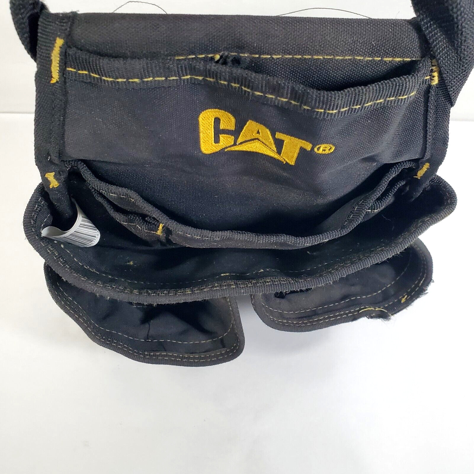CAT Caterpillar Tool Pouch Muti-Purpose Black Yellow 13 Inches Tall No Belt