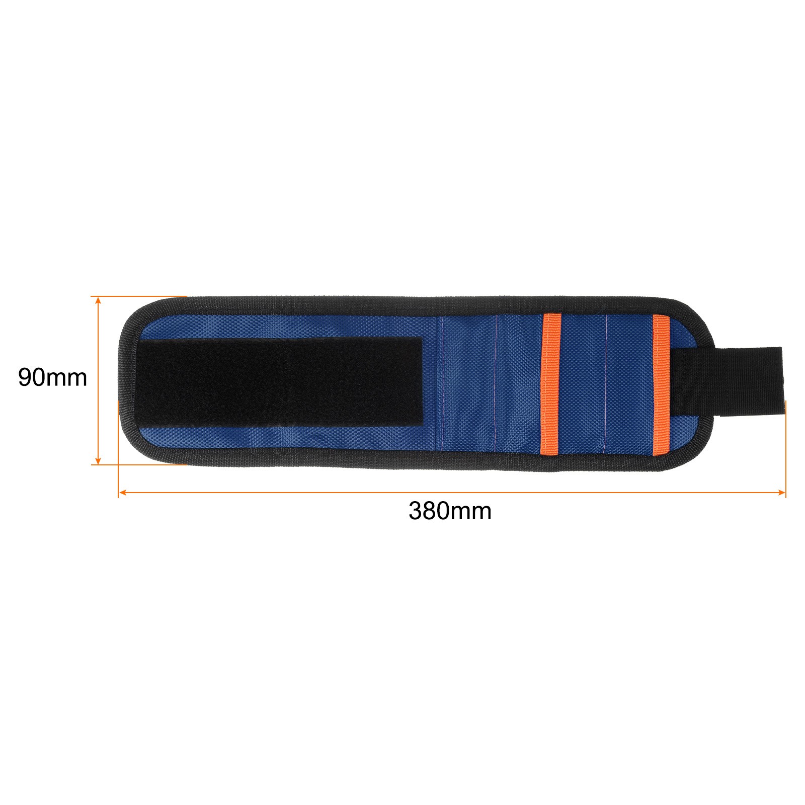 Magnetic Wristband for Screws 12 Magnets Nylon Wrist Band with Pockets Dark Blue