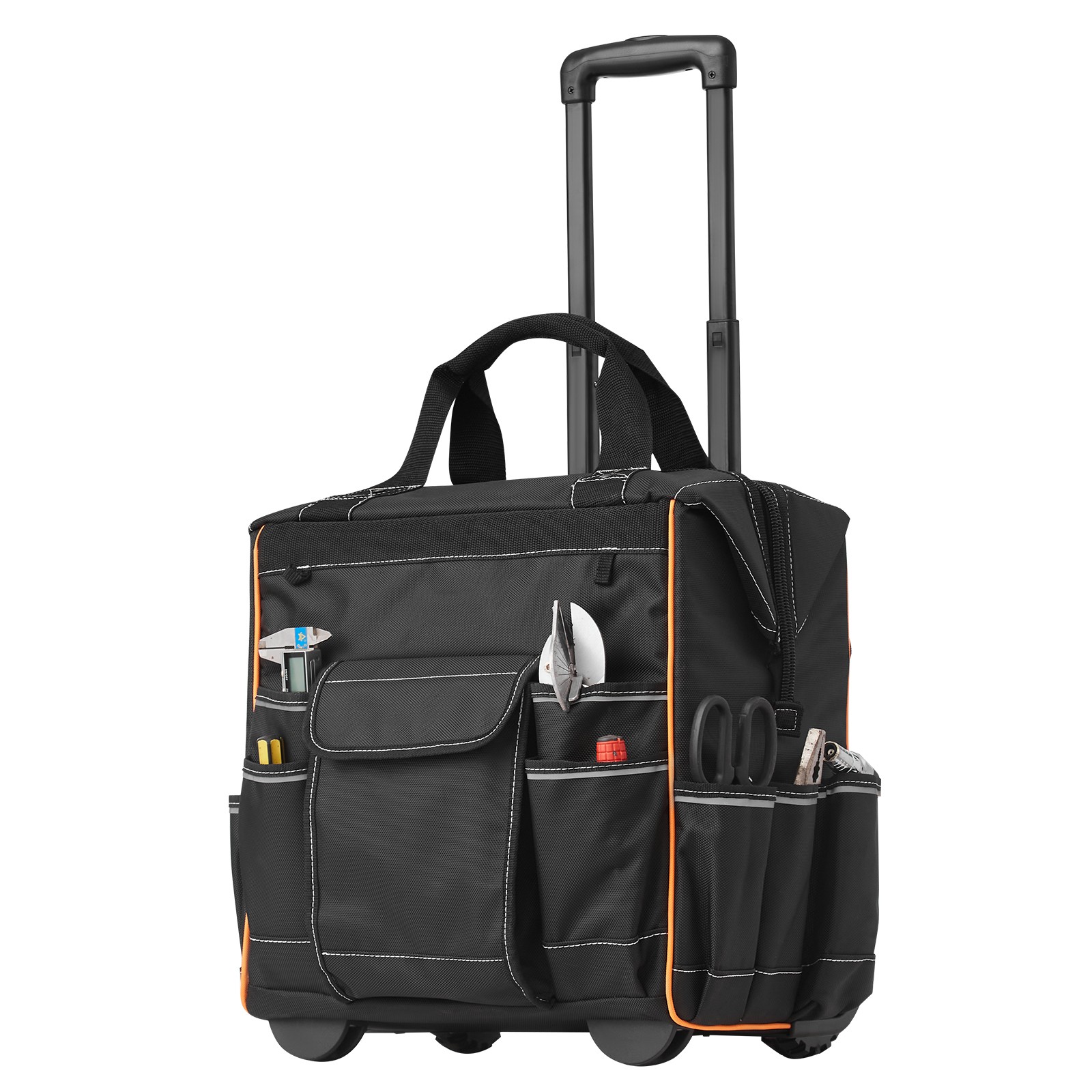 Uimoso Rolling Tool Bag 25 Pockets Heavy Duty Roller Tool Bag on Wheels 15″