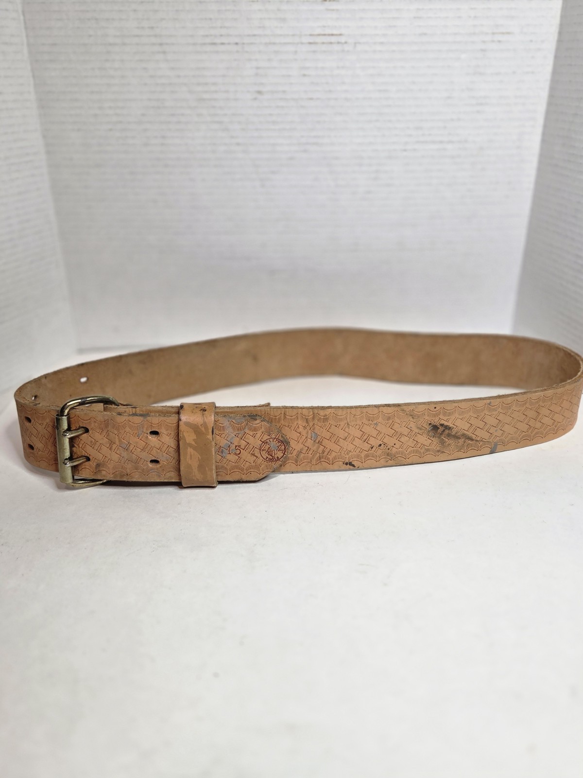 Klein Heavy Duty Utility Leather Work Belt 48×2 Brass Buckle Model 5415