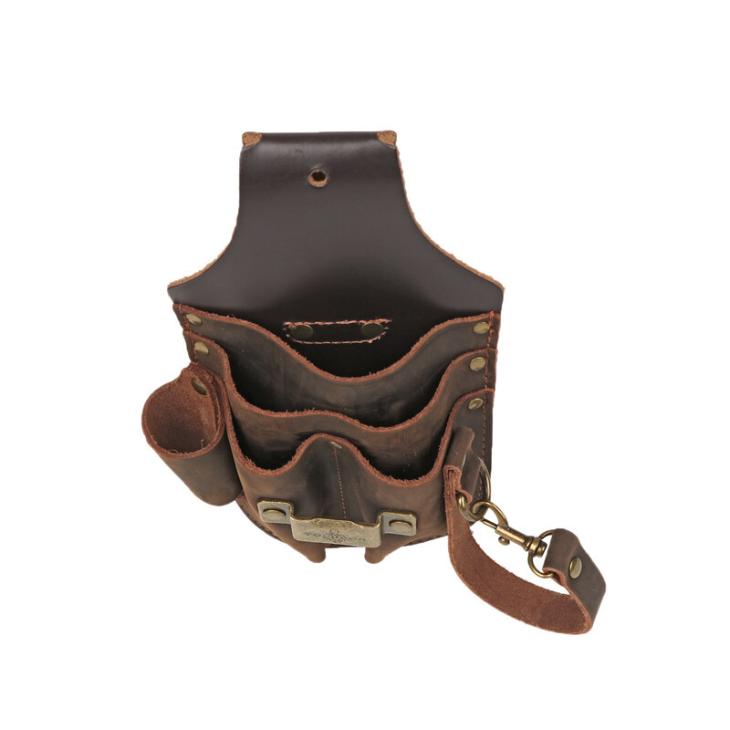 TOURBON Leather Workshop Heavy Duty Tools Belt Holster Utility Electrician Pouch