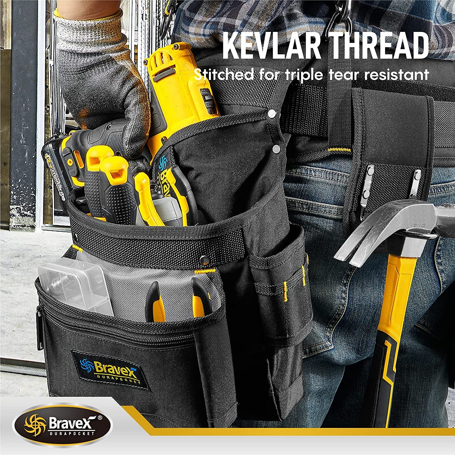 Tool Belt Suspenders, Tool Vest Pro Ultra 20 Bags Y-Style Toolbelt For Framers
