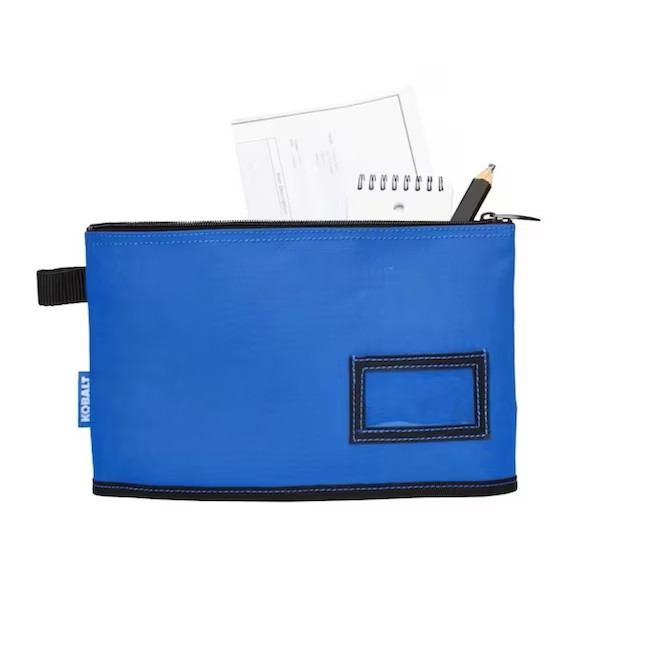 Kobalt Blue Polyester 12-in W x 0.25-in D x 7.25-in L Zippered Document bag