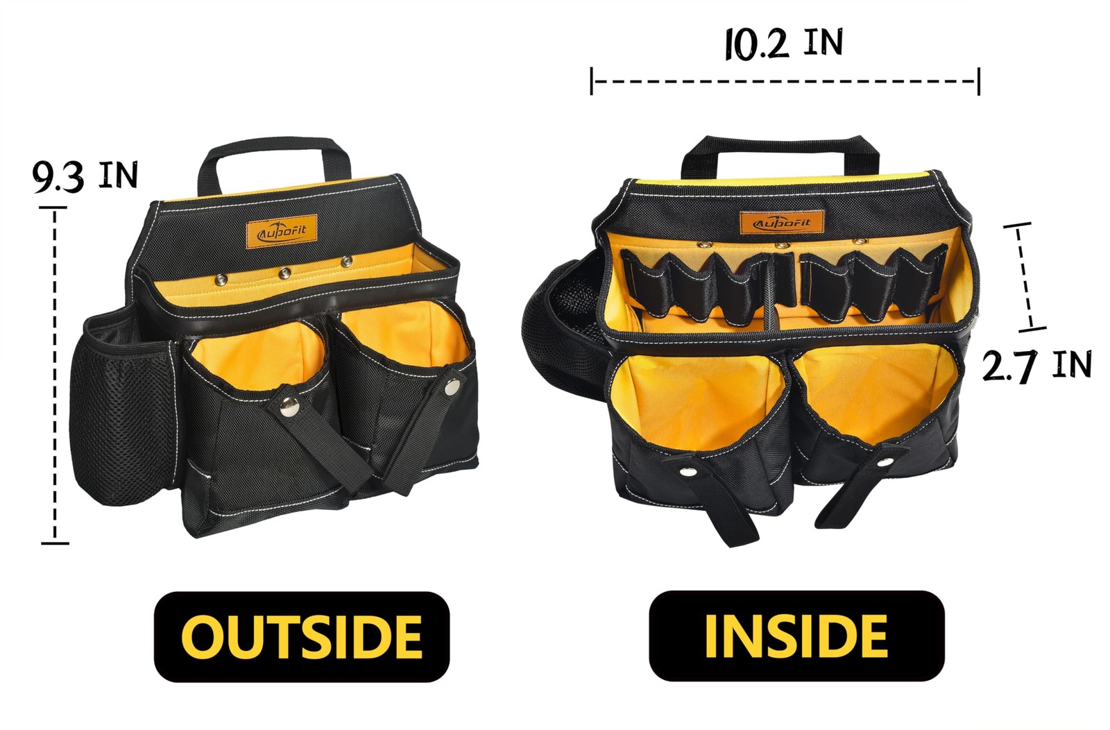 Comfortable Tough Thick 7-Piece Tool Belt with Suspenders 32 Pockets and Loops,1