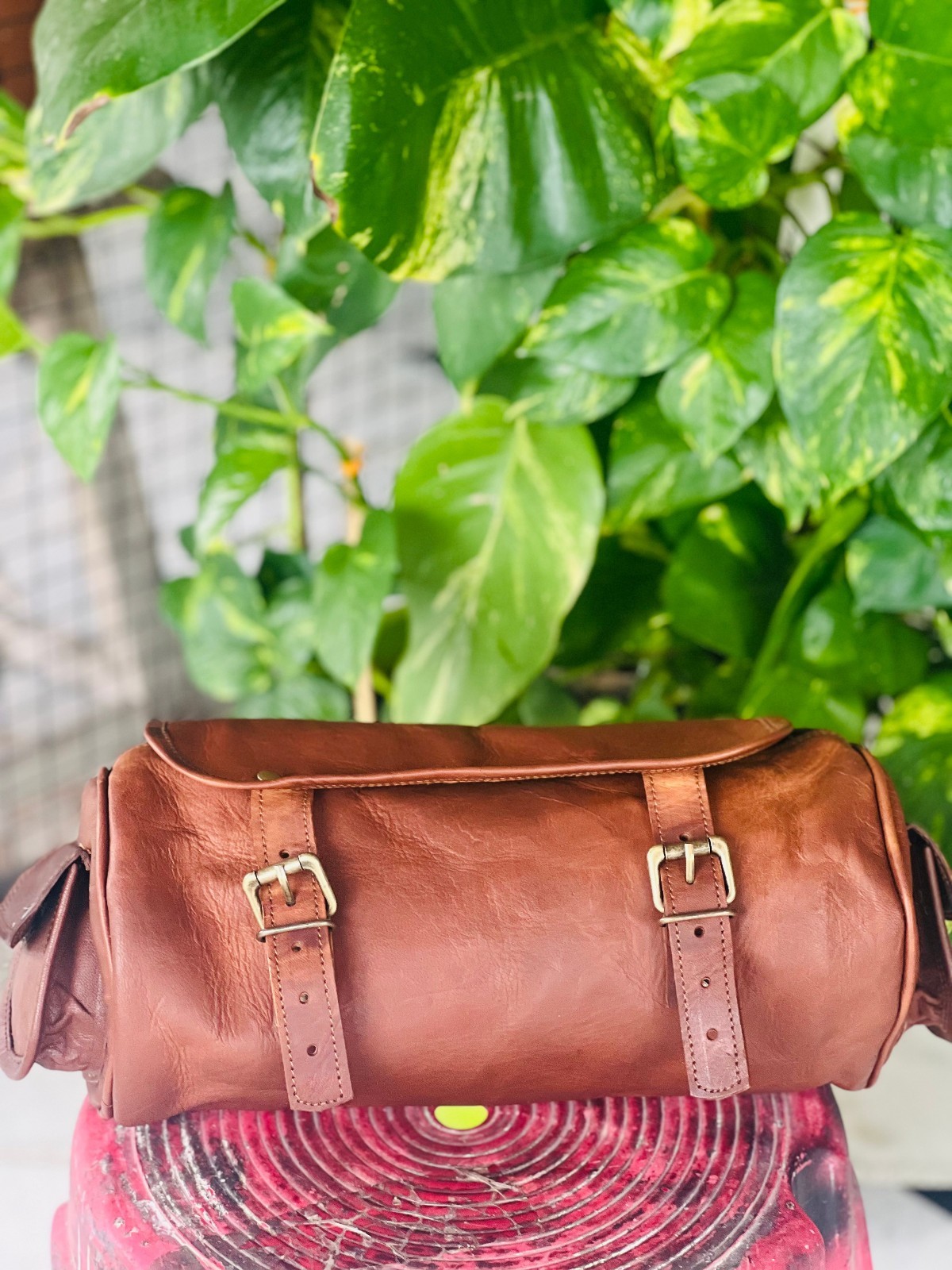 Genuine Bulky Leather Vintage Tool Bag Best New