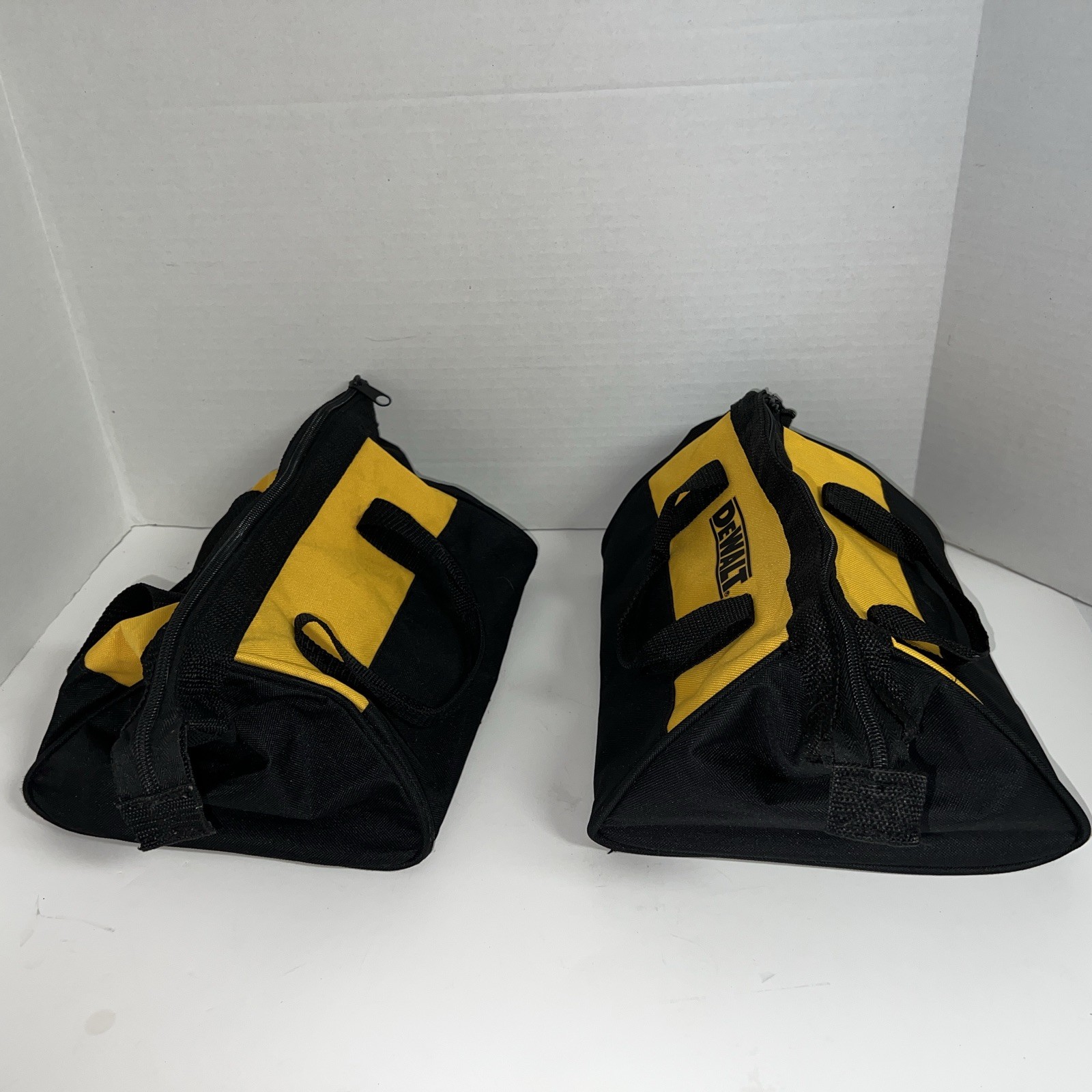 2 PC DEWALT THICK NYLON CONTRACTOR TRADESMAN TOOL CARRY BAG TOTE 11″ X 9″ X 7″