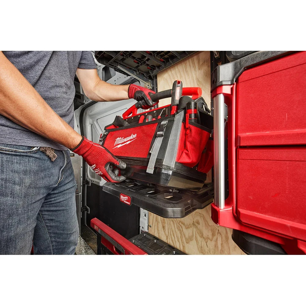 Milwaukee (48-22-8320) PACKOUT 20-Inch 32-Pocket Tote – Red (US STOCK)