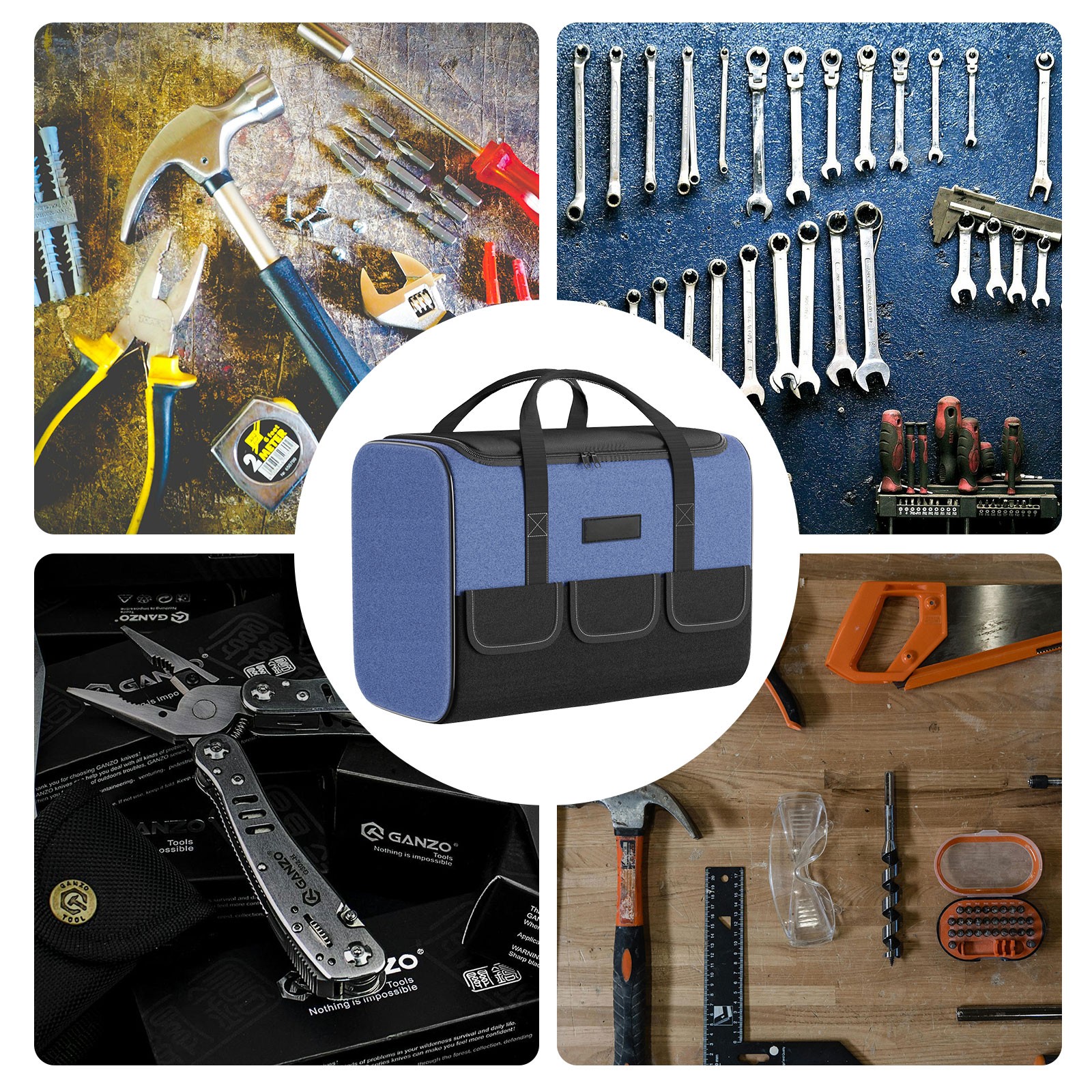 Portable Tool Bag Heavy Duty Multifunctional Large Capacity Storage Bag Outdoor