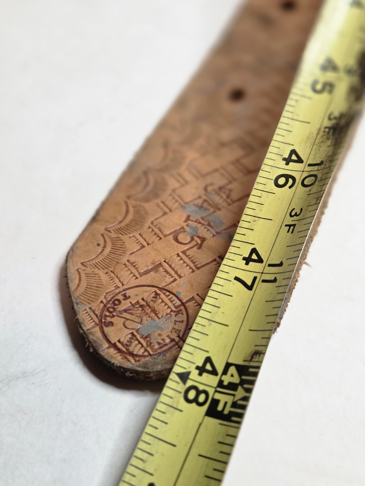 Klein Heavy Duty Utility Leather Work Belt 48×2 Brass Buckle Model 5415