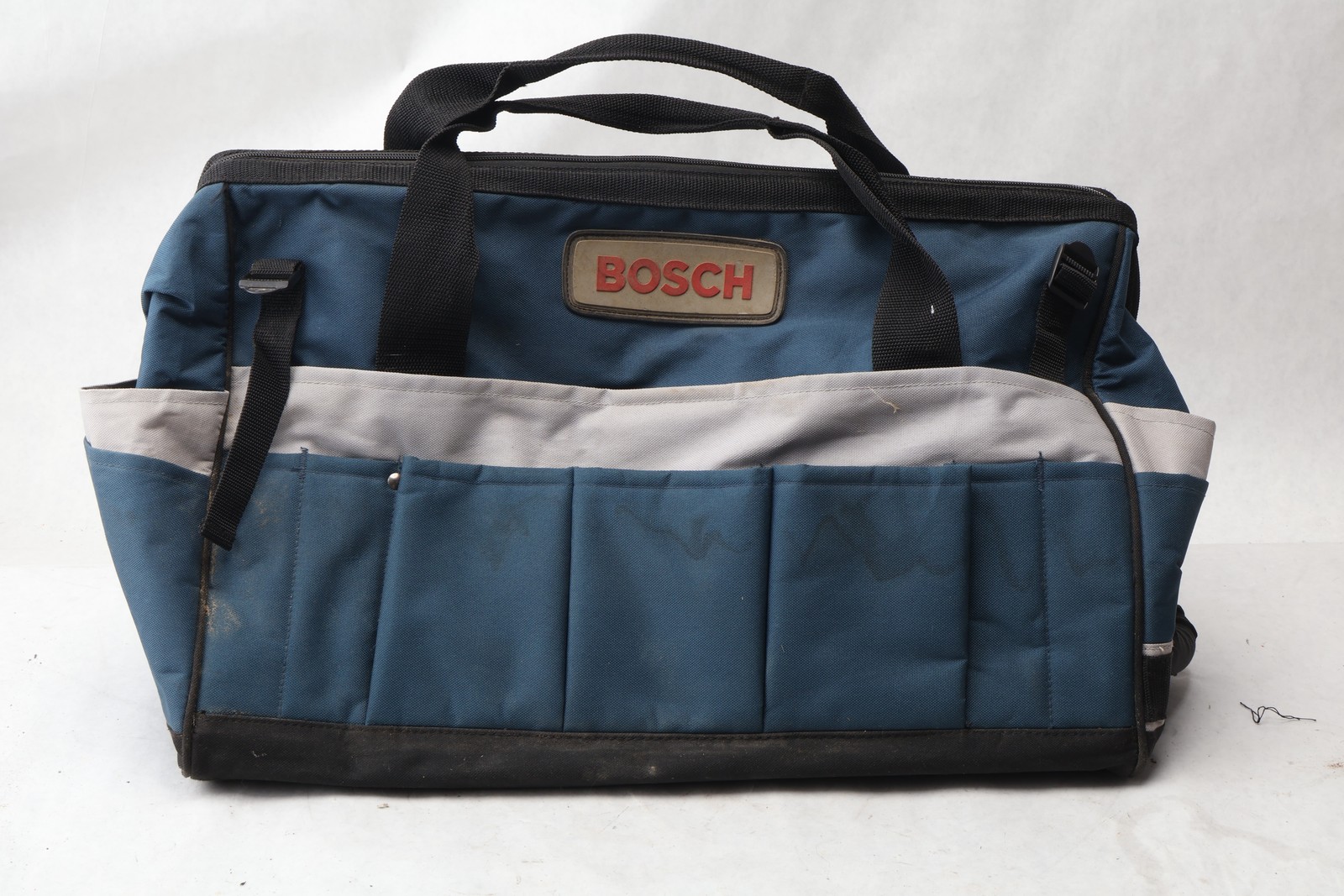 Bosch 18V Large Contractor Tool Bag 21″ Blue Multi-Pocket Canvas Heavy Duty