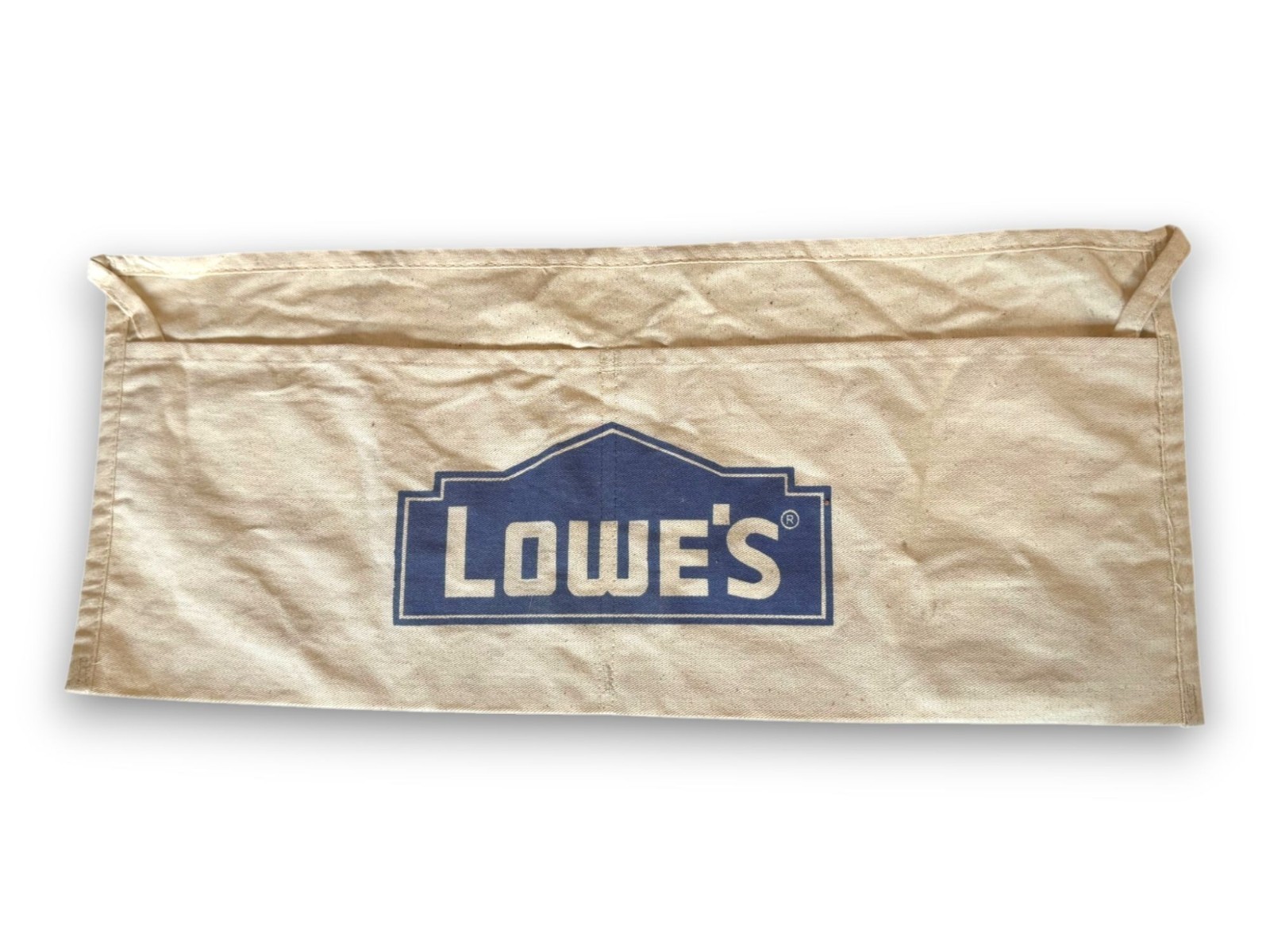 Lowe’s Canvas Tool Apron Waist Belt New Two Pockets White Cotton AWP