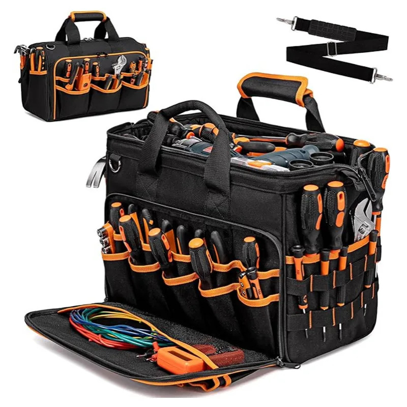 Tool Tote Bag Organizer for Electricians, Heavy Duty Tool Caddy