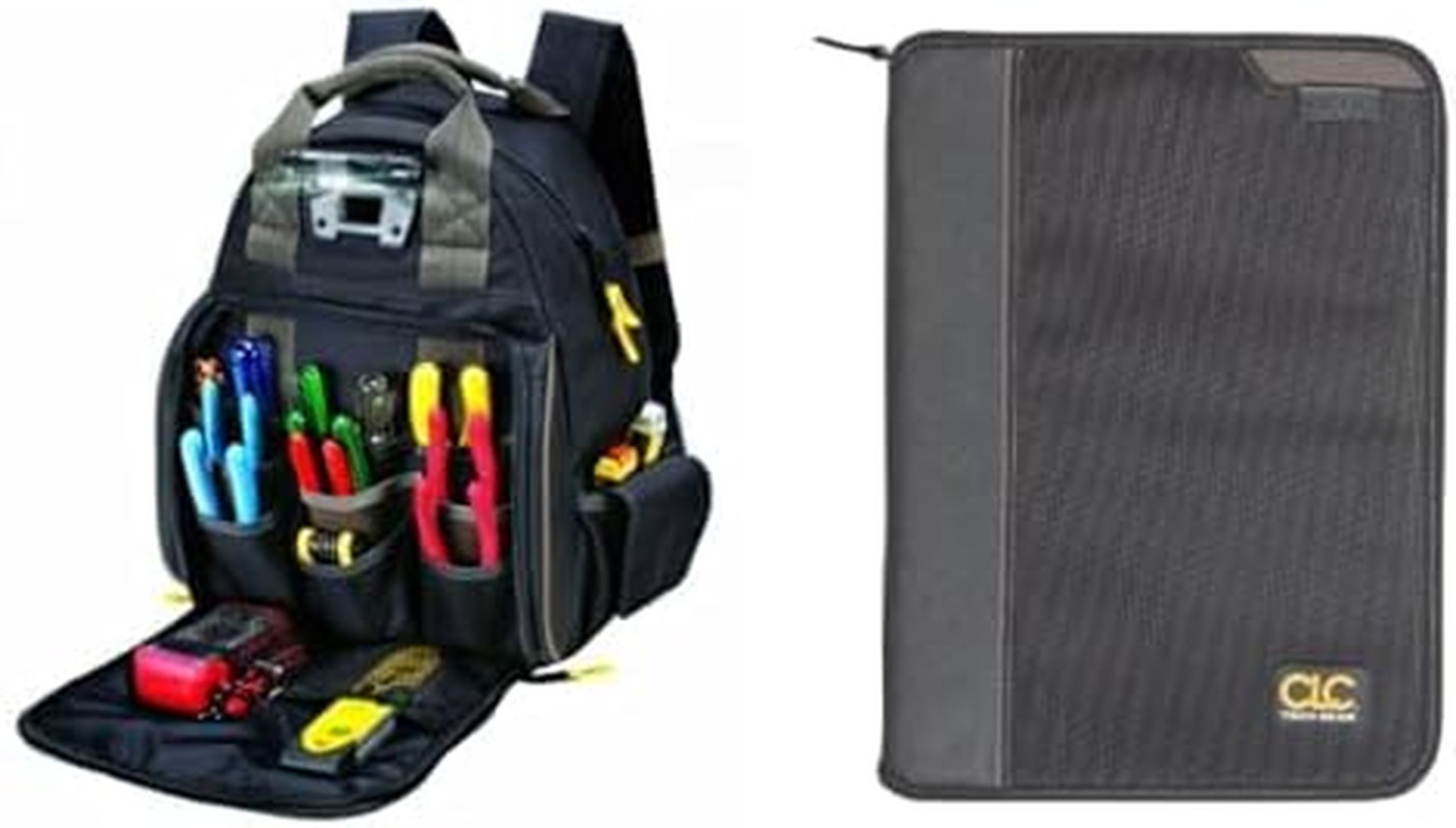 LED Lighted Backpack & Pro Portfolio – 53 Pockets for Ultimate Organization